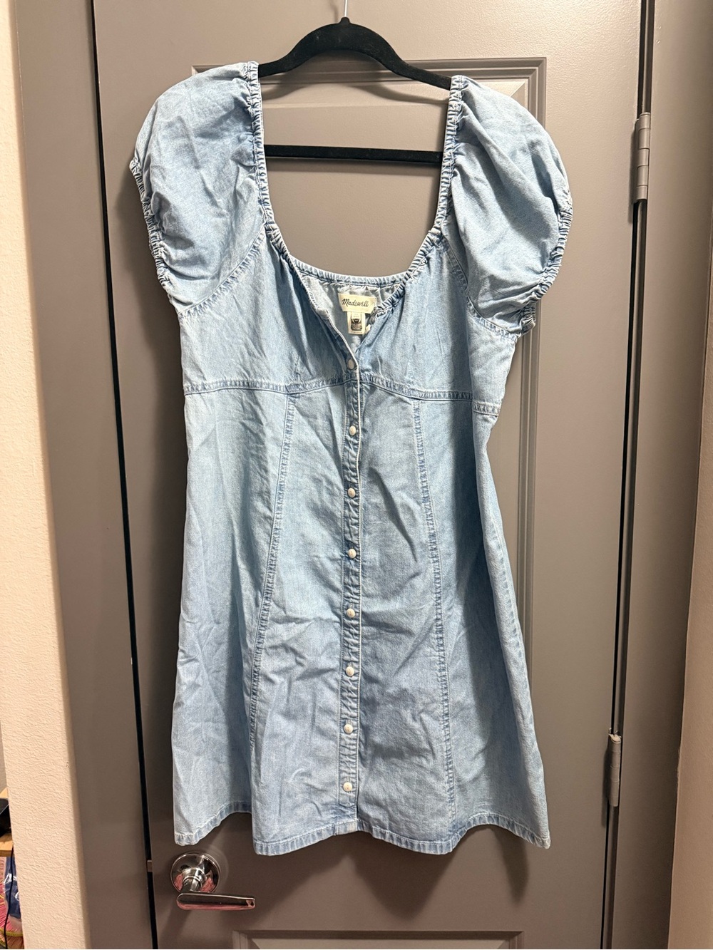Madewell Light Blue Denim Button-Front Dress
